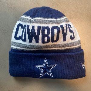 Kids Blue and White New Era Dallas Cowboys Beanie